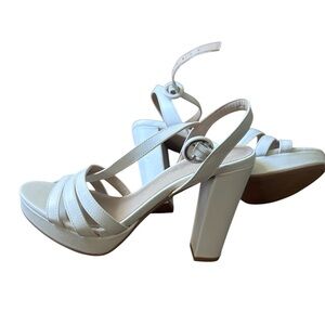 Chinese Laundry White Strappy Heels